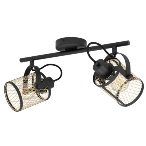 EGLO, 43532, DELLOW, spot lamp, E27, 2X40W, IP20, black, copper