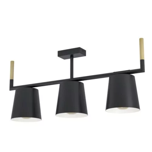 EGLO, 43611, LACEY, ceiling lamp, E27, 3X40W, IP20, black, cream color
