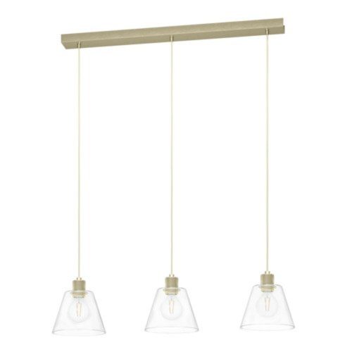 EGLO, 43634, COPLEY, pendant, E27, 3X40W, IP20, transparent