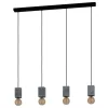 EGLO, 43598, PRESTWICK 3, pendant, E27, 4X40W, IP20, gray