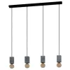 EGLO, 43598, PRESTWICK 3, pendant, E27, 4X40W, IP20, gray