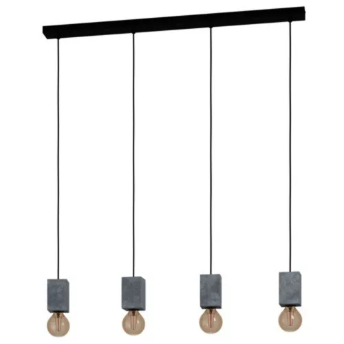 EGLO, 43598, PRESTWICK 3, pendant, E27, 4X40W, IP20, gray