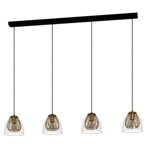 EGLO, 390038, JAZMINIA, pendant, E27, 4X40W, IP20, transparent
