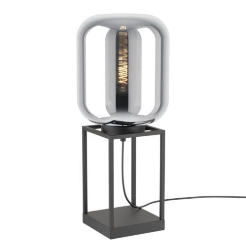 EGLO, 39988, BULCIAGO, table lamp, E27, 1X40W, IP20, black-transparent