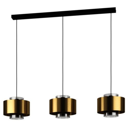 EGLO, 390067, DUGLIA, pendant, E27, 3X40W, IP20, black-transparent, gold