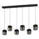 EGLO, 39921, SINSIGA, pendant, E27, 6X40W, IP20, black, gold, black-transparent
