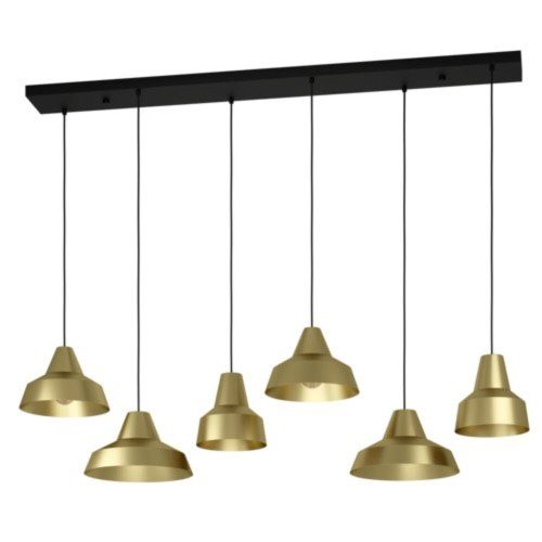 EGLO, 390017, SAVARNA, pendant, E27, 6X40W, IP20, golden color