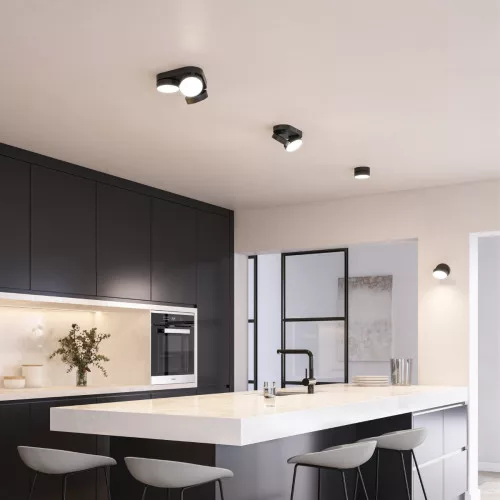 STANOS-Bluetooth connected ceiling spot lamp 220mm-3 heads-CCT Whites (2700-6500K)-Black