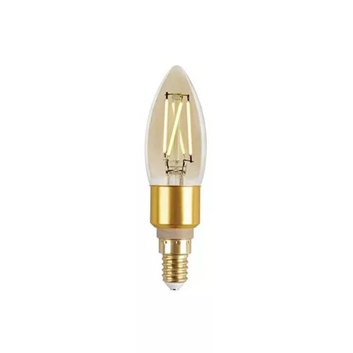 Candle E14-Bluetooth connected filament bulb-CCT Whites(2200-5500K)-amber glass
