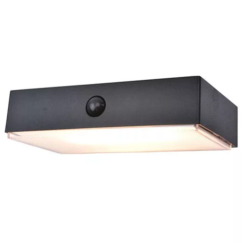 FADI SOLAR LED WALL 1 LIGHT PIR BLACK LUTEC CONNECT