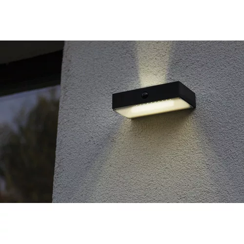 FADI SOLAR LED WALL 1 LIGHT PIR BLACK LUTEC CONNECT