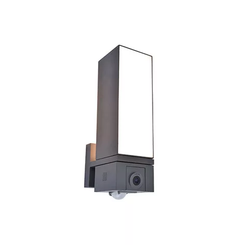 CUBA OUTDOOR LED WALL CAMERA PIR 1 LIGHT DARK GREY LUTEC CONNECT