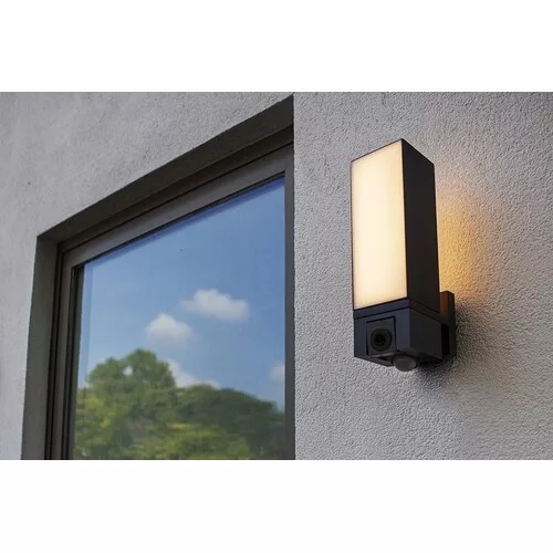 CUBA OUTDOOR LED WALL CAMERA PIR 1 LIGHT DARK GREY LUTEC CONNECT