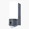 POLLUX OUTDOOR LED WALL CAMERA 1 LIGHT PIR DARK GREY LUTEC CONNECT