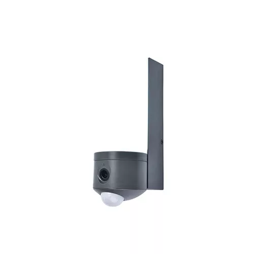 POLLUX OUTDOOR LED WALL CAMERA 1 LIGHT PIR DARK GREY LUTEC CONNECT