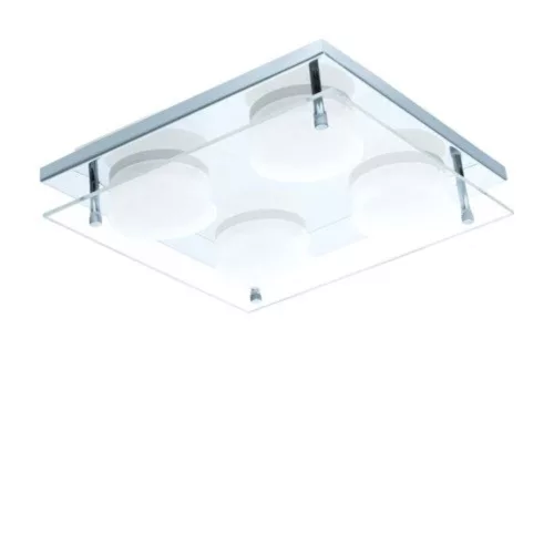 EGLO, 75329, ABIOLA, ceiling lamp, 3000 K, LED, 4X6W, IP20, transparent, satinized
