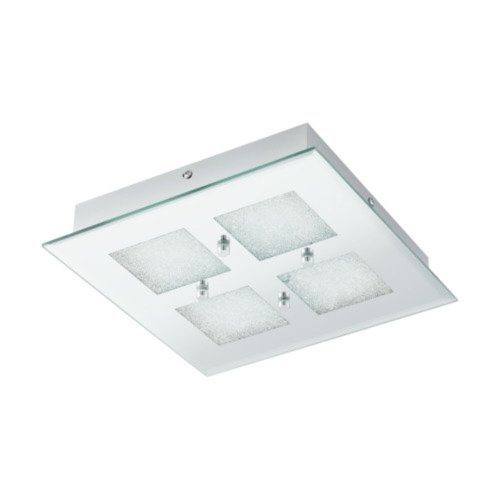 EGLO, 32454, PALLANTE, ceiling lamp, 4000 K, LED, 14.4W, IP20, chrome, transparent