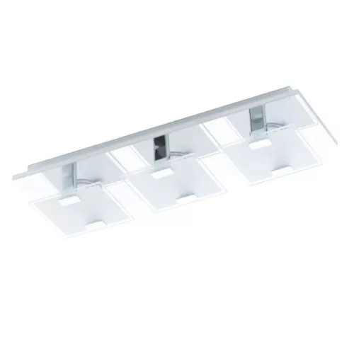 EGLO, 93313, VICARO, ceiling lamp, 3000 K, LED, 3X2.5W, IP20, white, transparent