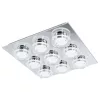 EGLO, 94487, CISTERNO, wall-ceiling lamp, 3000 K, LED, 9X4.5W, IP20, transparent, satin
