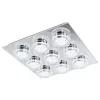 EGLO, 94487, CISTERNO, wall-ceiling lamp, 3000 K, LED, 9X4.5W, IP20, transparent, satin