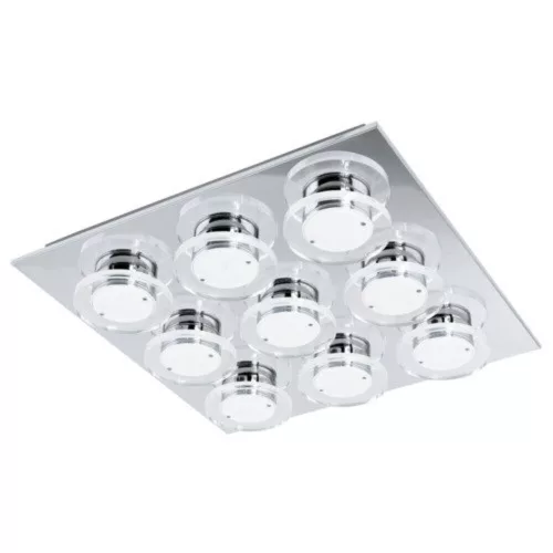 EGLO, 94487, CISTERNO, wall-ceiling lamp, 3000 K, LED, 9X4.5W, IP20, transparent, satin