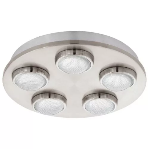 EGLO, 94546, LOMBES, ceiling lamp, 3000 K, LED, 5X4.2W, IP20, transparent