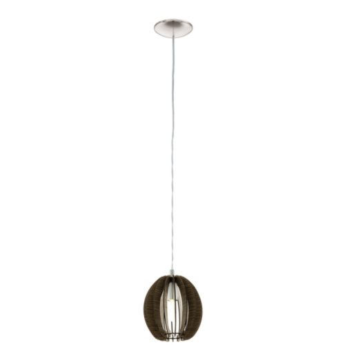EGLO, 94639, COSSANO, pendant, E14, 1X40W, IP20, brown