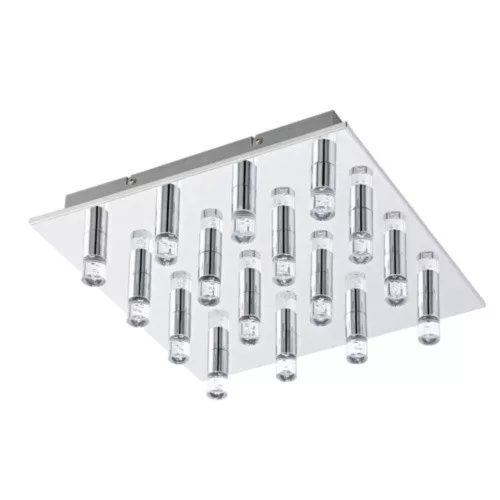 EGLO, 95363, TEOCELO, ceiling lamp, 4000 K, LED, 16X1.1W, IP20, transparent