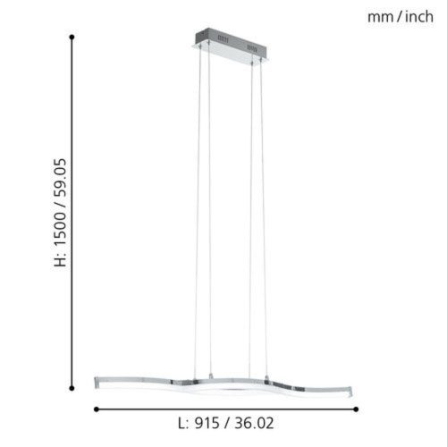 EGLO, 96101, LASANA 2, pendant light, 3000 K, LED, 2X10.5W, IP20, white