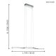 EGLO, 96101, LASANA 2, pendant light, 3000 K, LED, 2X10.5W, IP20, white