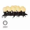 LED light string - 10x party lights, opal, 5 m, outdoor and indoor, warm white