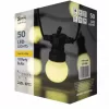 LED light string - 10x party lights, opal, 5 m, outdoor and indoor, warm white
