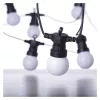 LED light string - 10x party lights, opal, 5 m, outdoor and indoor, warm white