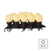 LED light string - 10x party lights, opal, 5 m, outdoor and indoor, warm white