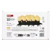 LED light string - 10x party lights, opal, 5 m, outdoor and indoor, warm white