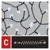 Standard LED collapsible Christmas string, 5 m, outdoor and indoor, cold white