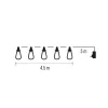 LED light string - 10× party lights, 4.5 m, for outdoor and indoor use, vintage