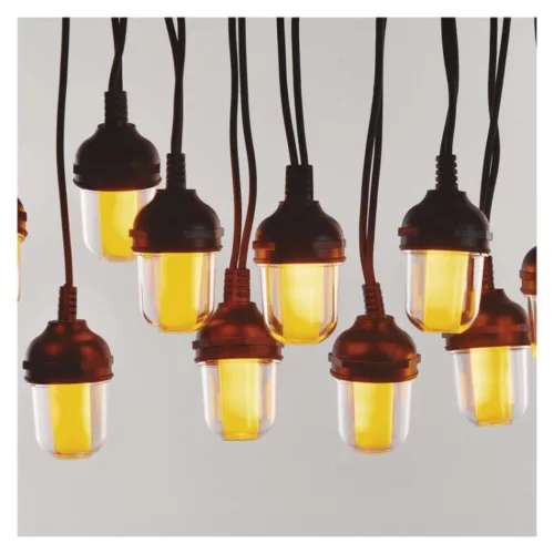 LED light string - 10× party lights, 4.5 m, for outdoor and indoor use, vintage
