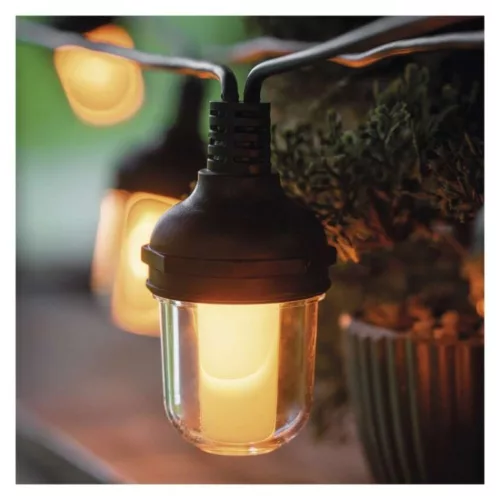 LED light string - 10× party lights, 4.5 m, for outdoor and indoor use, vintage
