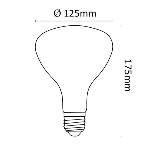 ASALITE INFRARED LAMP R125 E27 250W