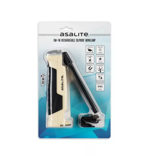Asalite Premium LED Rechargeable Oilproof Worklamp 6W+1W (550 lumens)