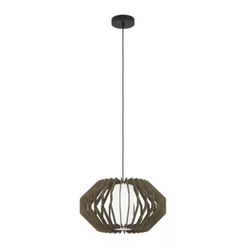 EGLO, 900386, RUSTICARIA, pendant, E27, 1X40W, IP20, brown, white