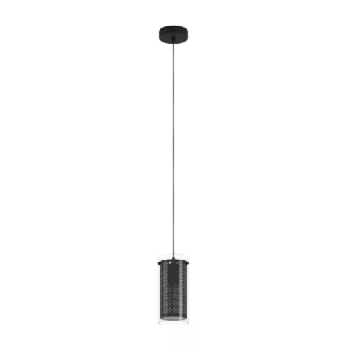 EGLO, 900341, PINTO TEXTIL 1, pendant, E27, 1X10W, IP20, transparent, black