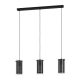 EGLO, 900342, PINTO TEXTIL 1, pendant, E27, 3X10W, IP20, transparent, black