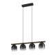 EGLO, 900186, FILAGO, pendant, E27, 4X40W, IP20, black-gray-transparent