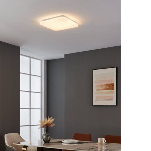 EGLO, 900613, RENDE, ceiling lamp, 3000 K, LED, 19.5W, IP20, white, silver