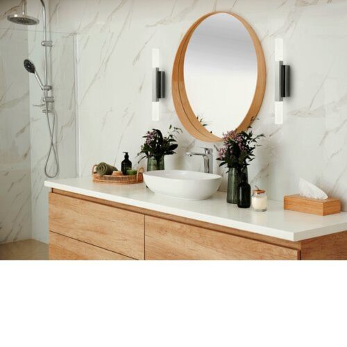 EGLO, 900618, ALCUDIA, mirror light, 3000 K, LED, 2X5.5W, IP44, satin finish