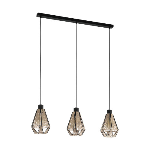 EGLO, 43777, ADWICKLE, pendant, E27, 3X40W, IP20, natural