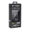 VT-5320 20W Charging Adapter 1 Pd+1 Qc Port Black