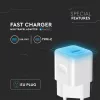 VT-5320 20W Charging Adapter 1 Pd+1 Qc Port White